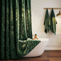 TAMGHO Crushed Velvet Shower Curtain, Marron Red, 72 x 72