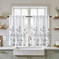 HOMEIDEAS Kitchen Curtains, Short Non-See-Through Privacy Curtains 30"X36"