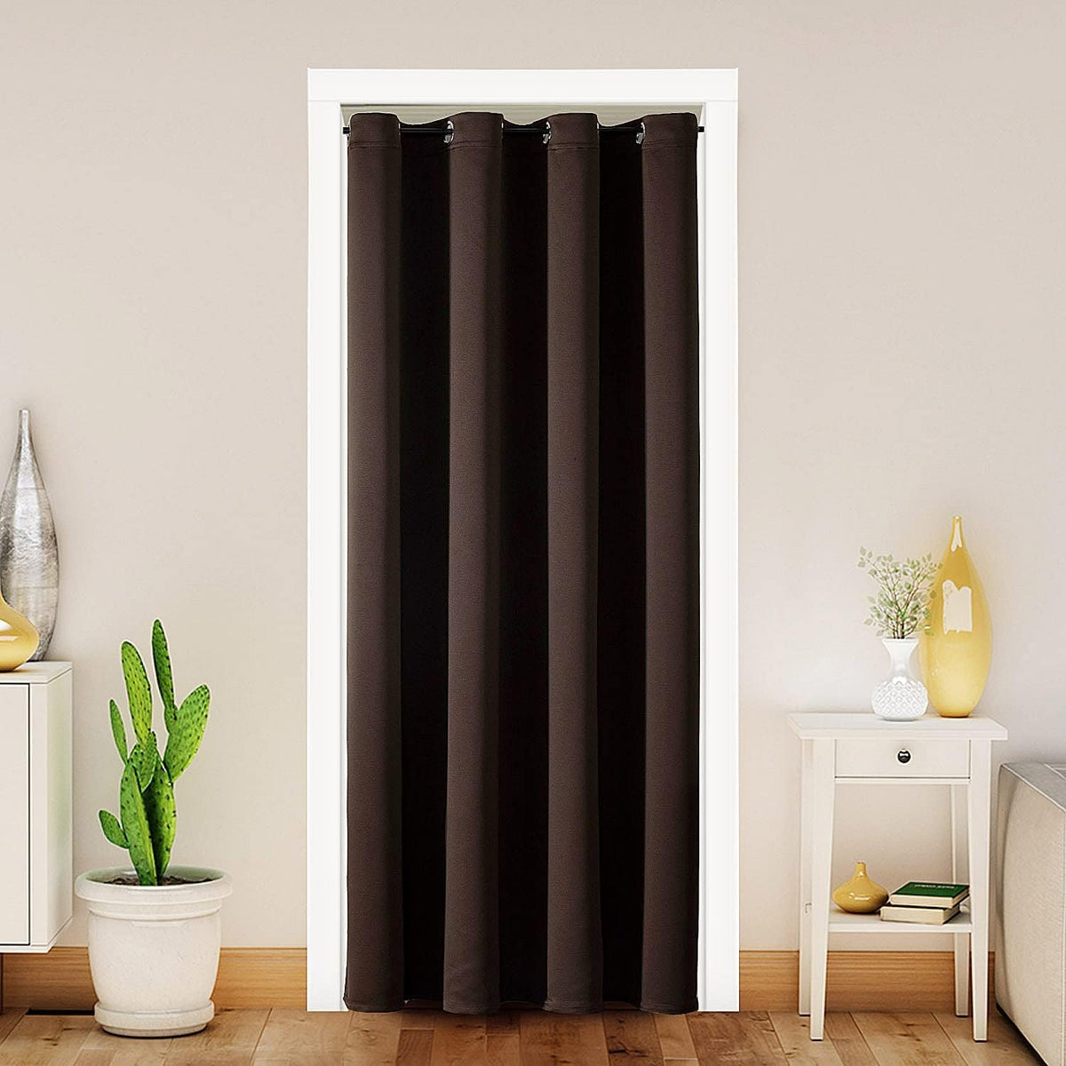 ChrisDowa Blackout Curtains Door Curtain for Doorway Privacy Closet Drapes