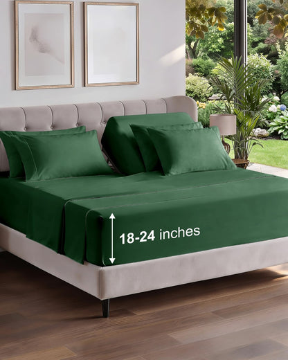 CGK Extra Deep King Sheet Set - 6pc Cooling Sheets - White