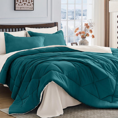 HEVUMYI 7-Piece Full Comforter Set, Dark Grey Bed in a Bag