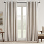 Topfinel Cream Linen Blackout Curtains 84 Inch Long for Bedroom Living Room, Ivory Pinch Pleat Back Tab Full Blackout Drapes Farmhouse Boho Curtains for Window, White Neutral Curtains 52" X 84" 7 FT