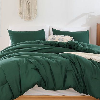 ROSGONIA King Size Comforter Set Olive Green, 3pcs (1 Boho Comforter & 2 Pillowcases), Lightweight Bedding Blanket All Season Bedspreads Quilt