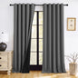 RYB HOME 100% Blackout Black Curtains for Bedroom Living Room 84 inch Long