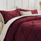 BEDELITE Fluffy Sherpa Queen Comforter Set,Grey