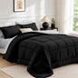 FUANNA Queen Comforter Set 7 Pieces, Reversible Bed Set, Soft Bed in a Bag
