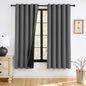 RYB HOME 100% Blackout Black Curtains for Bedroom Living Room 84 inch Long