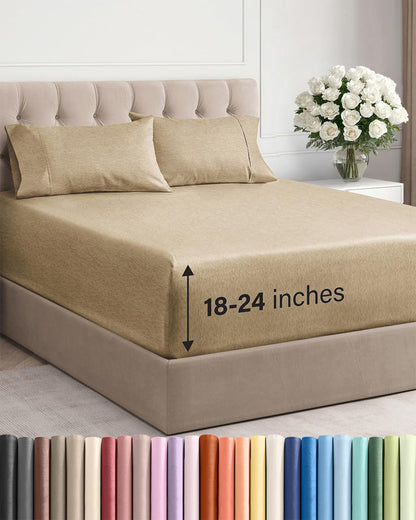 CGK Extra Deep King Sheet Set - 6pc Cooling Sheets - White