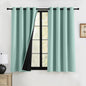 RYB HOME 100% Blackout Black Curtains for Bedroom Living Room 84 inch Long