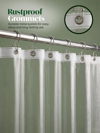 Utopia PEVA Clear Shower Curtain Liner, Shower Liner, 72x72 Inch, 8G