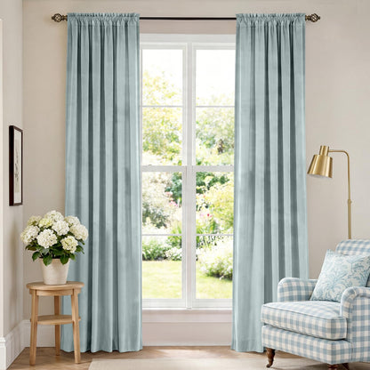 Lazzzy Blackout Curtains Thermal Insulated Curtains Room Window Drapes Super Soft Luxury Curtains for Living Room Bedroom Rod Pocket 2 Panels, 96 Inch Lined | Beige