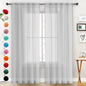 SpaceDresser Sheer Voile Curtains for Living Room 84 Inch Long 2 Panels