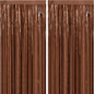 GCB 2Pack Black Metallic Tinsel Foil Fringe Curtain, Black Curtain Backdrop