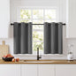 RYB HOME 100% Blackout Black Curtains for Bedroom Living Room 84 inch Long