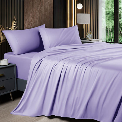 Shilucheng 6 Piece Queen Sheet Sets, Cooling Sheets, Dark Grey