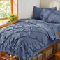 Sasttie Full Size Comforter Set, 7-Piece Bed in a Bag Double, Pintuck Bedding Set for All Season, Includes Comforter, Flat Sheet, Fitted Sheet, Pillowcases and Pillowshams, Beige