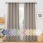 NICETOWN Semi Sheer Linen Ivory Curtains for Bedroom, W52xL84, 2 Panels