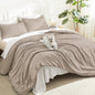 Litanika Queen Comforter Set Sage Green, 3 Pieces Lightweight Solid Bed Set