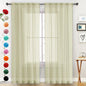 SpaceDresser Sheer Voile Curtains for Living Room 84 Inch Long 2 Panels