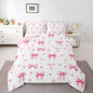 Erosebridal Cute Pink Bow Twin Bedding Set for Girls,Ribbon Bow Knot Comforter Set for Kids Kawaii Room Decor,Princess Bowknot Bed Set Girly Pink Bows Bedding Comforter Sets,1 Pillowcase