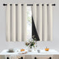 SimpleHome Cream 100% Blackout Curtains Room Darkening Living Room 84 Inch