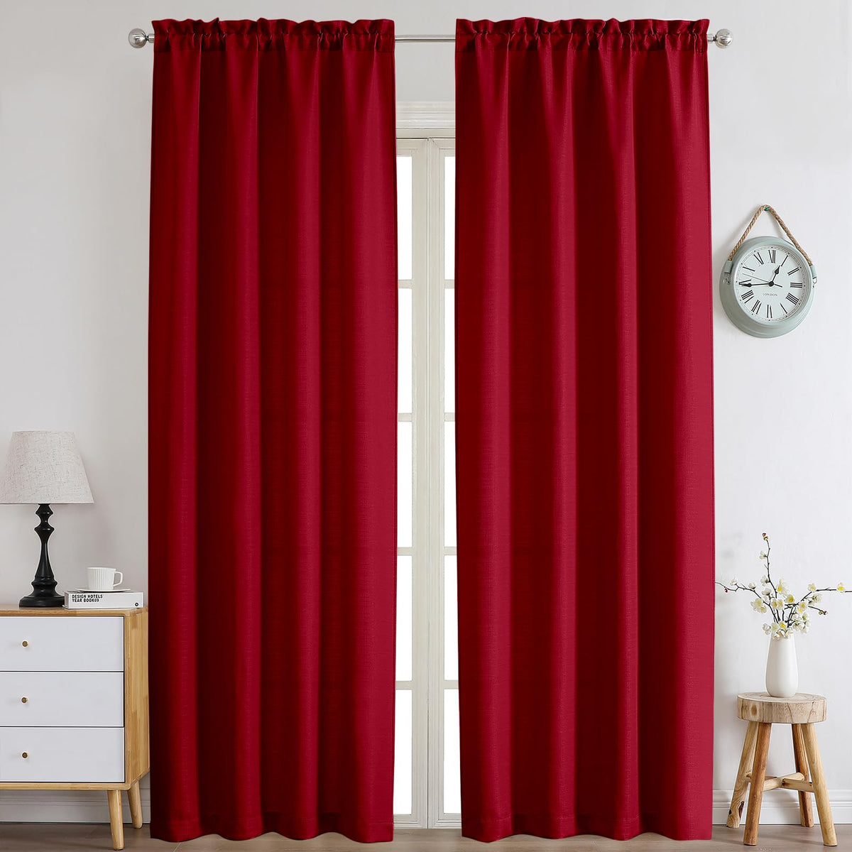 Chyhomenyc 2 Panels White Kitchen Curtains 36 Inch Length Tier Curtain