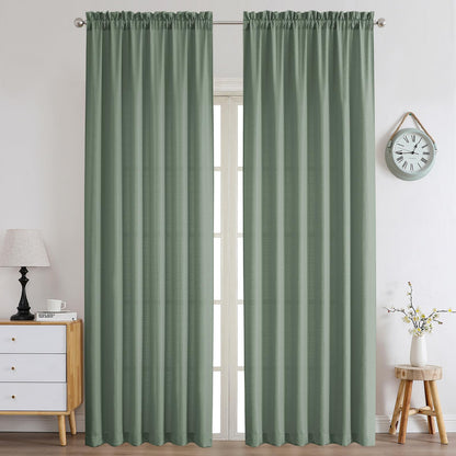 Chyhomenyc 2 Panels White Kitchen Curtains 36 Inch Length Tier Curtain