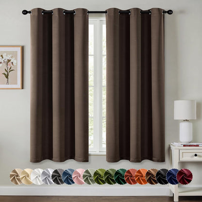 MIULEE Blackout Curtains for Bedroom 2 Panels 40 x 84 Inch Long Black