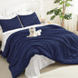 Litanika Queen Comforter Set Sage Green, 3 Pieces Lightweight Solid Bed Set
