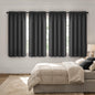 MIULEE Black Blackout Curtains 63 Inch Length for Bedroom Set of 4 Panels