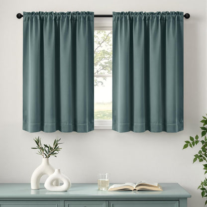 MIULEE Halloween Black Blackout Curtains for Bedroom Room 40"x63" 2 Panels