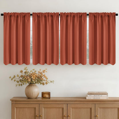 MIULEE Black Blackout Curtains 63 Inch Length for Bedroom Set of 4 Panels