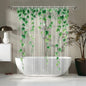 Clear Green Ivy Leaves Shower Curtain Liner, Transparent Plastic Nature Green Botanical Leaf Decorative Waterproof Shower Curtains for Bathroom, 72x72 Weighted Magnetic Shower Curtain Liner with Hooks