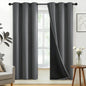 SimpleHome Cream 100% Blackout Curtains Room Darkening Living Room 84 Inch