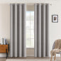 MIULEE 100% Blackout Linen Curtains for Bedroom 52x84 Inches Natural Beige