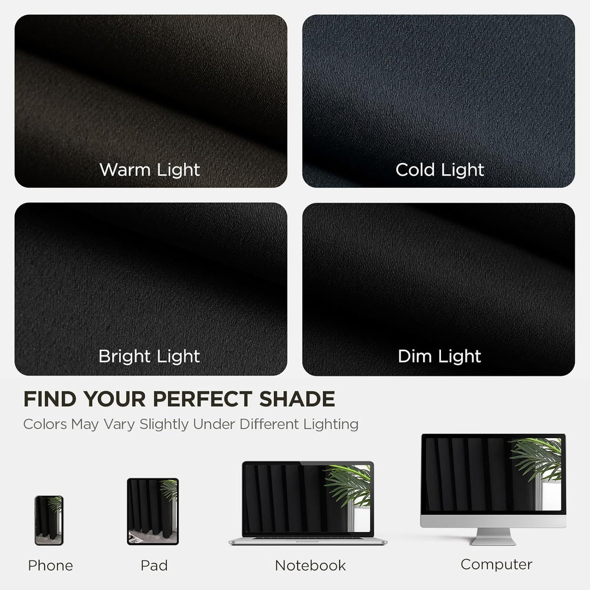 Joydeco Blackout Curtains for Bedroom, Black out curtains 96 inch long 2 Panels, Long Black Drapes with Rod Pocket Back Tab, Room Darkening Noise Reducing & Wrinkle-Free Drapes for Living Room Windows