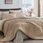 HEVUMYI 7-Piece Full Comforter Set, Dark Grey Bed in a Bag