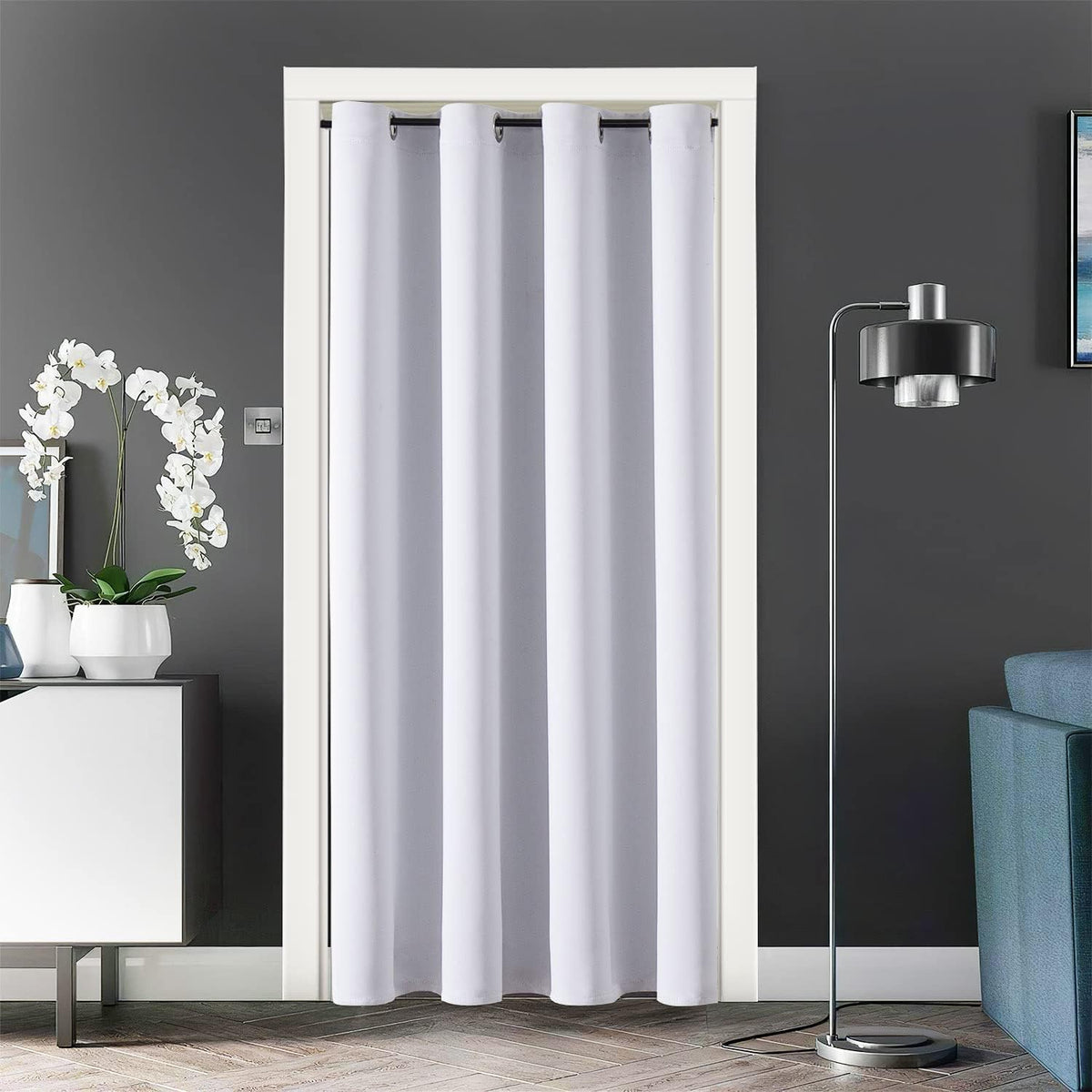 ChrisDowa Blackout Curtains Door Curtain for Doorway Privacy Closet Drapes