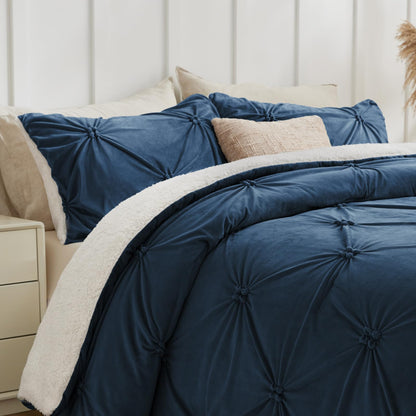 BEDELITE Fluffy Sherpa Queen Comforter Set,Grey