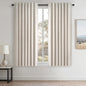 Topfinel Cream Linen Blackout Curtains 84 Inch Long for Bedroom Living Room, Ivory Pinch Pleat Back Tab Full Blackout Drapes Farmhouse Boho Curtains for Window, White Neutral Curtains 52" X 84" 7 FT