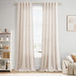 Nanspring Linen Kitchen Window Curtains Over Sink for Cafe 36x36 Inch Cream
