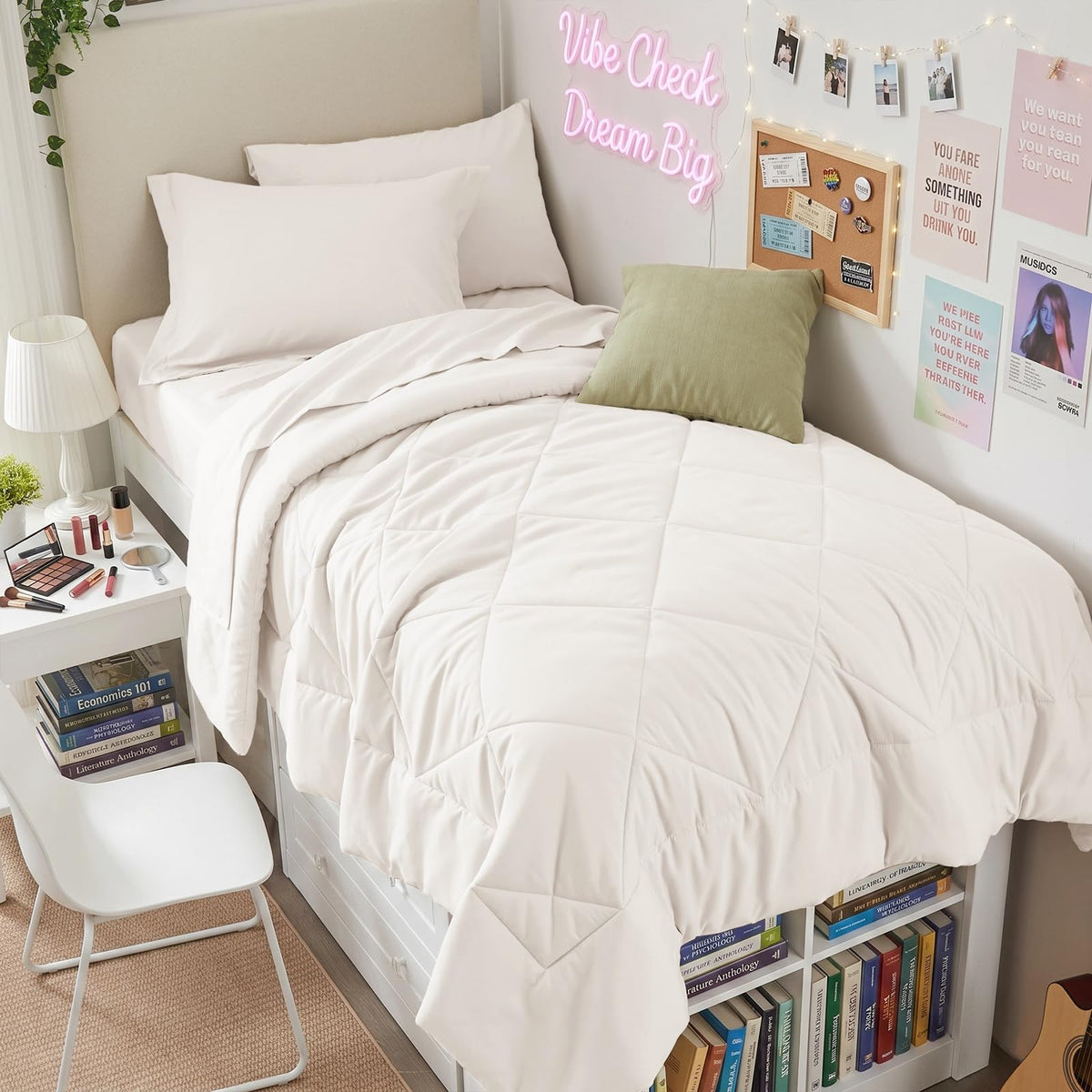 HEVUMYI 7-Piece Full Comforter Set, Dark Grey Bed in a Bag