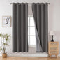 Joydeco Blackout Curtains for Bedroom 84 Inch - Black Out Curtains with Grommets Thermal Insulated Room Darkening Light Blocking, Noise Reducing & Wrinkle-Free Drapes for Living Room Windows, 2 Panels