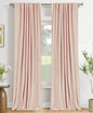Linen Total Blackout Curtains for Bedroom Living Room 84 Inch, Cream