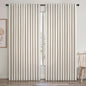 Topfinel Cream Linen Blackout Curtains 84 Inch Long for Bedroom Living Room, Ivory Pinch Pleat Back Tab Full Blackout Drapes Farmhouse Boho Curtains for Window, White Neutral Curtains 52" X 84" 7 FT