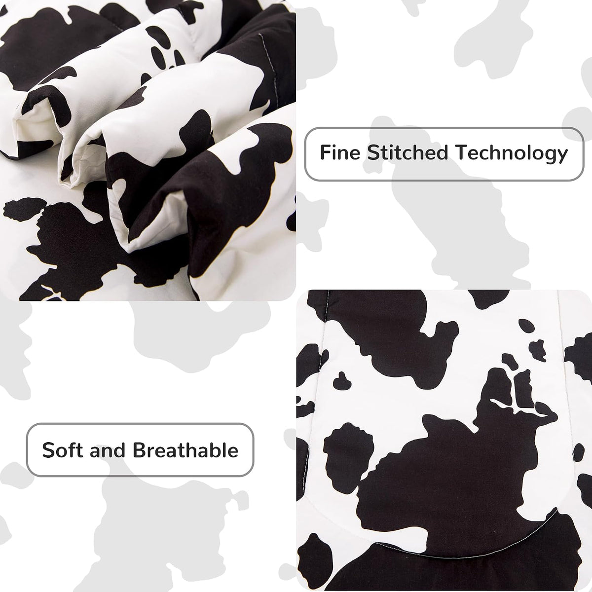 Viviland Kids Twin Bedding Sets, Boys Comforter, Cow Print