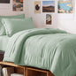 CozyLux Queen Comforter Set Black, 7 Pieces Bed in a Bag