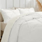 BEDELITE Fluffy Sherpa Queen Comforter Set,Grey