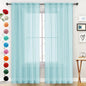SpaceDresser Sheer Voile Curtains for Living Room 84 Inch Long 2 Panels