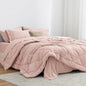 Love's cabin Full Comforter Set Black, 7 Pieces Full Bed in a Bag, All Season Bedding Sets with 1 Comforter, 1 Flat Sheet, 1 Fitted Sheet, 2 Pillowcase and 2 Pillow Sham